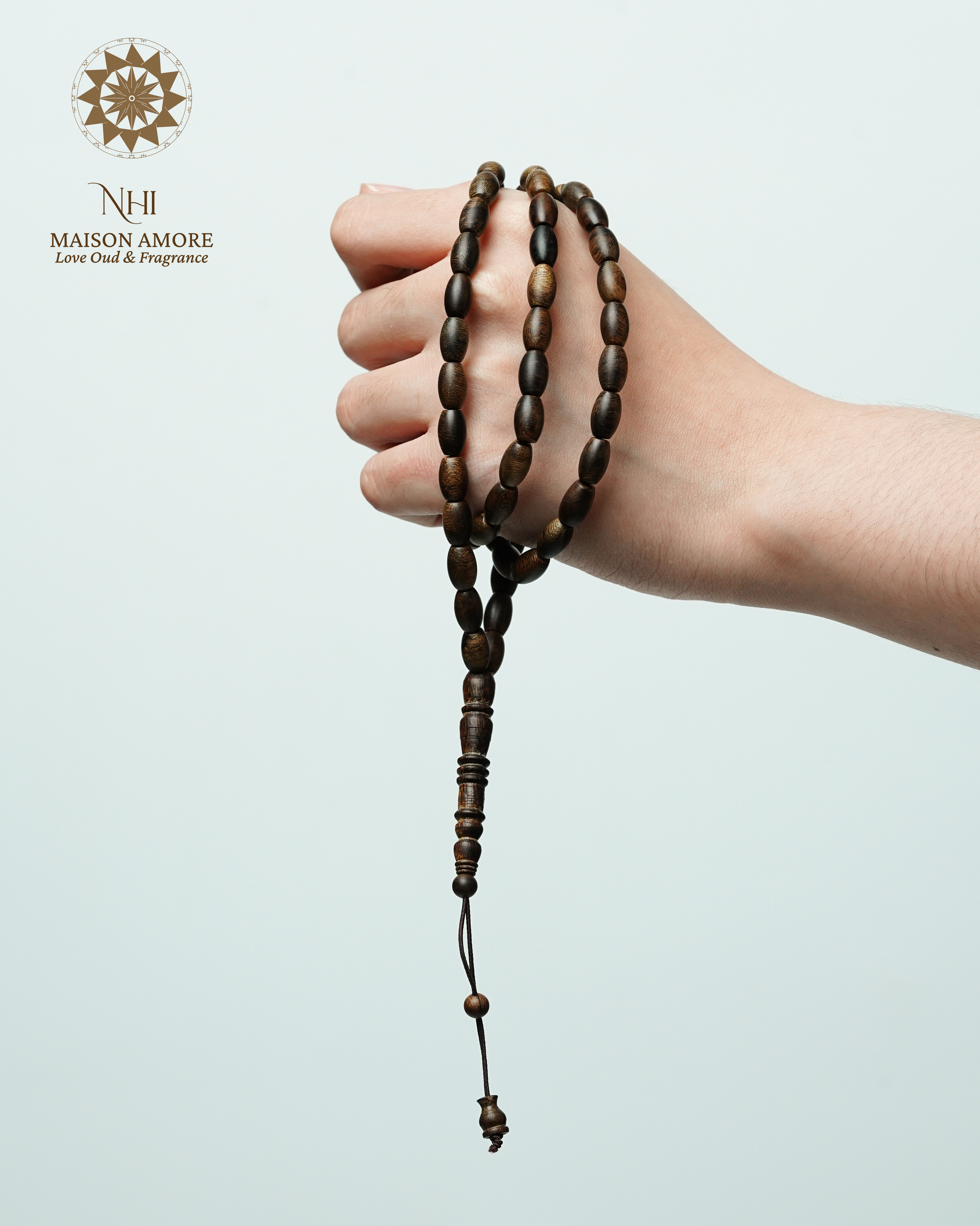 Natural Vietnamese Agarwood Tasbih – 67 Beads Oud Misbaha (17 Grams)