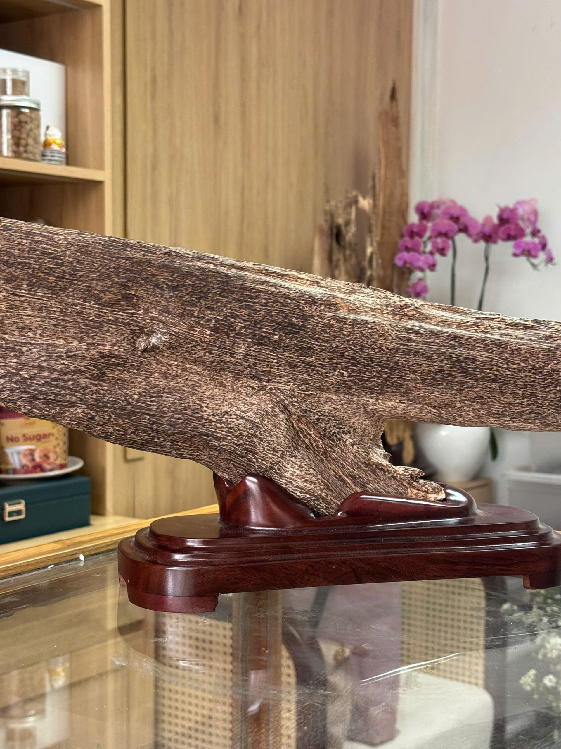 Natural Vietnamese Agarwood Sculpture – Whale Form | Vietnamese Oud Display