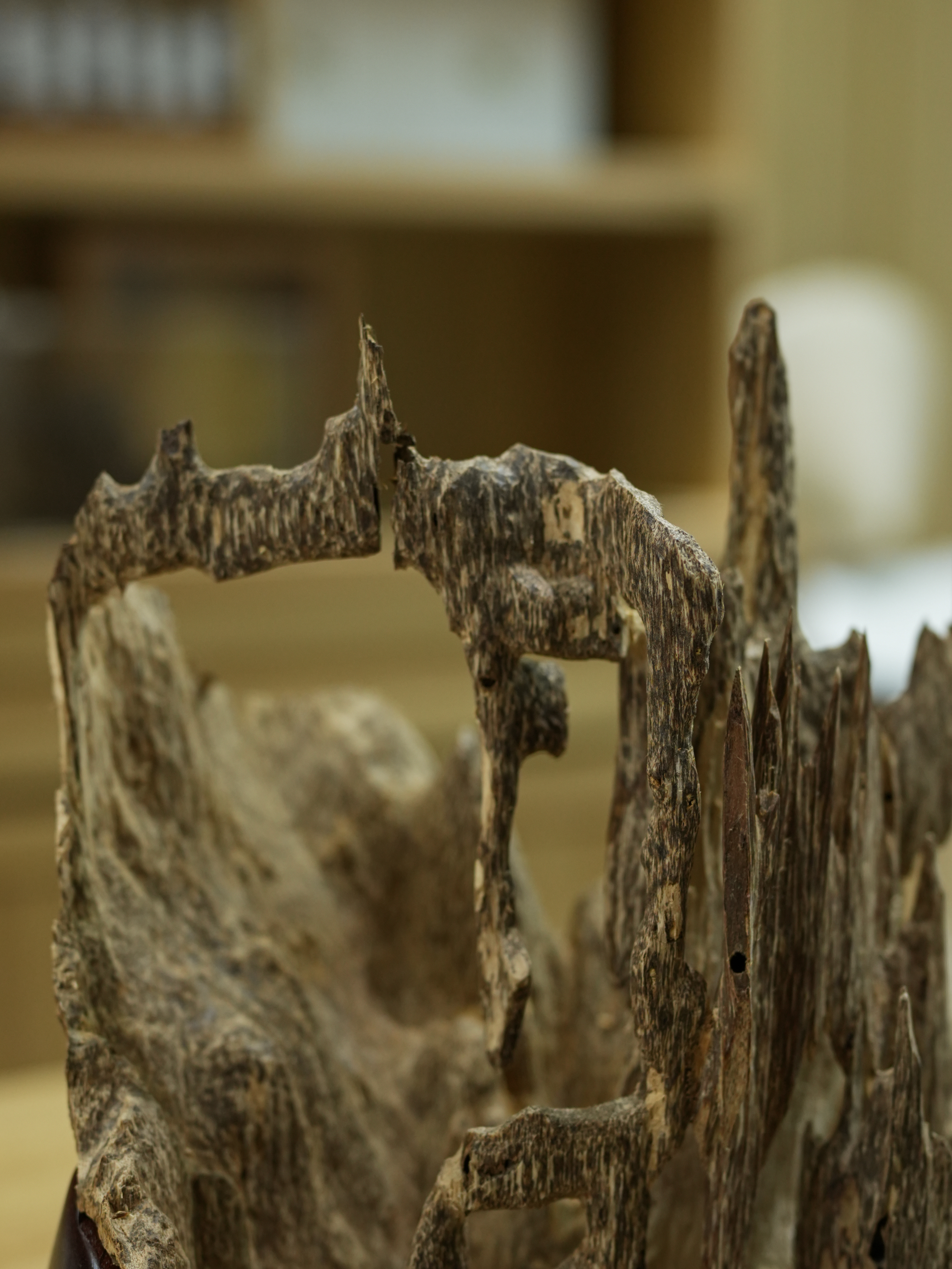 "SOLD OUT" Natural Vietnamese Agarwood Sculpture – Mountain Forest Landscape | Vietnamese Oud Display