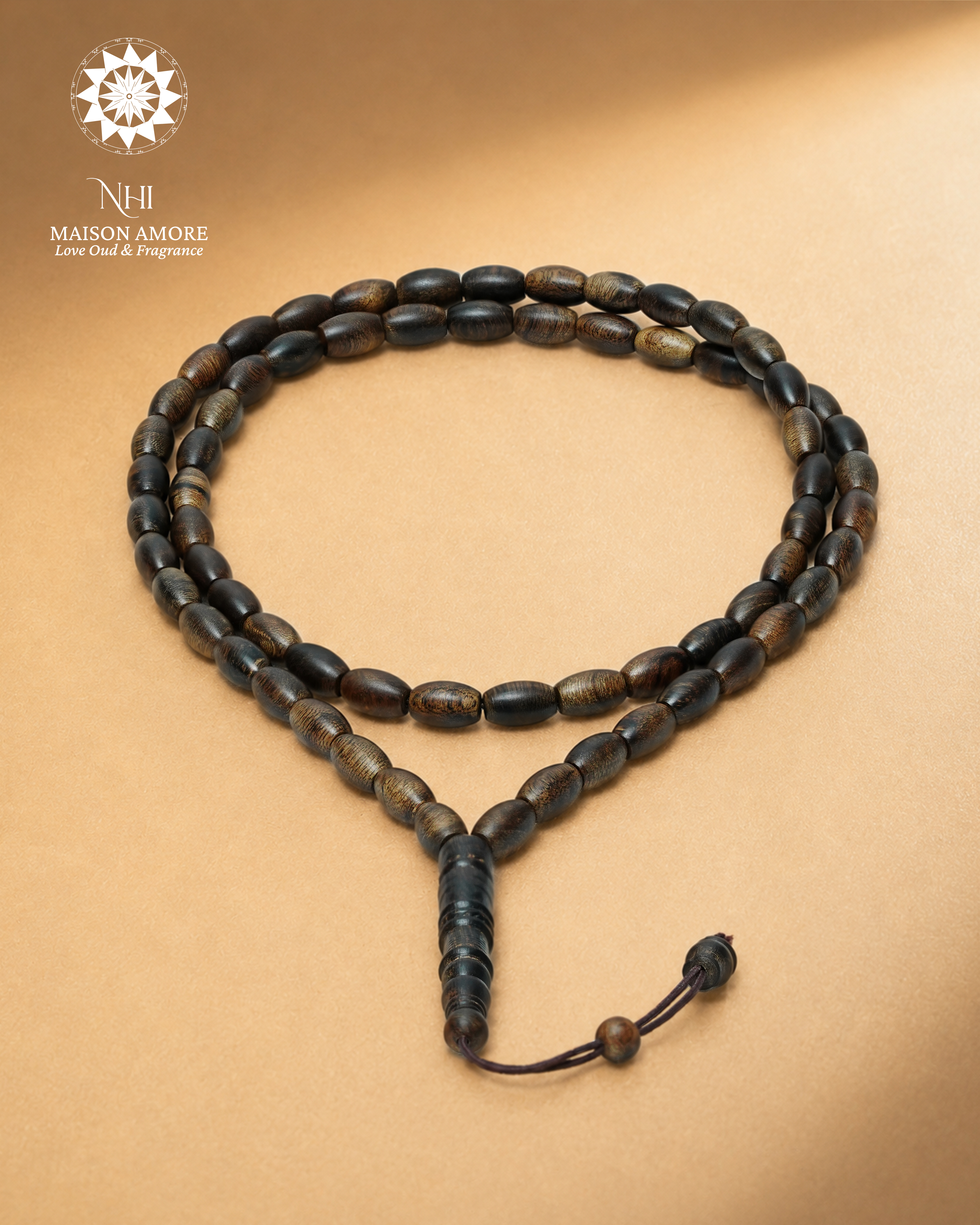 Natural Vietnamese Agarwood Tasbih – 67 Beads Oud Misbaha (17 Grams)