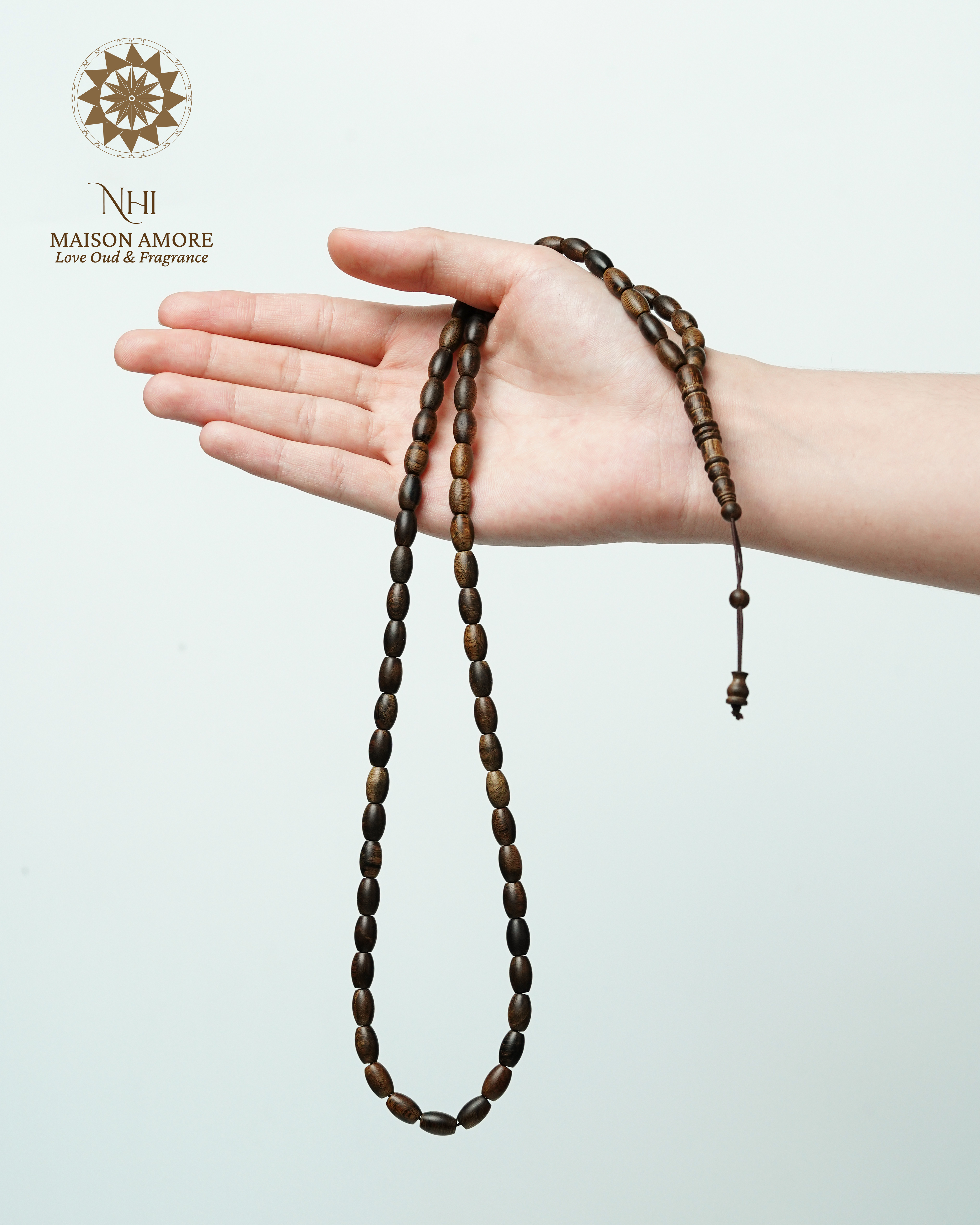 Natural Vietnamese Agarwood Tasbih – 67 Beads Oud Misbaha (17 Grams)