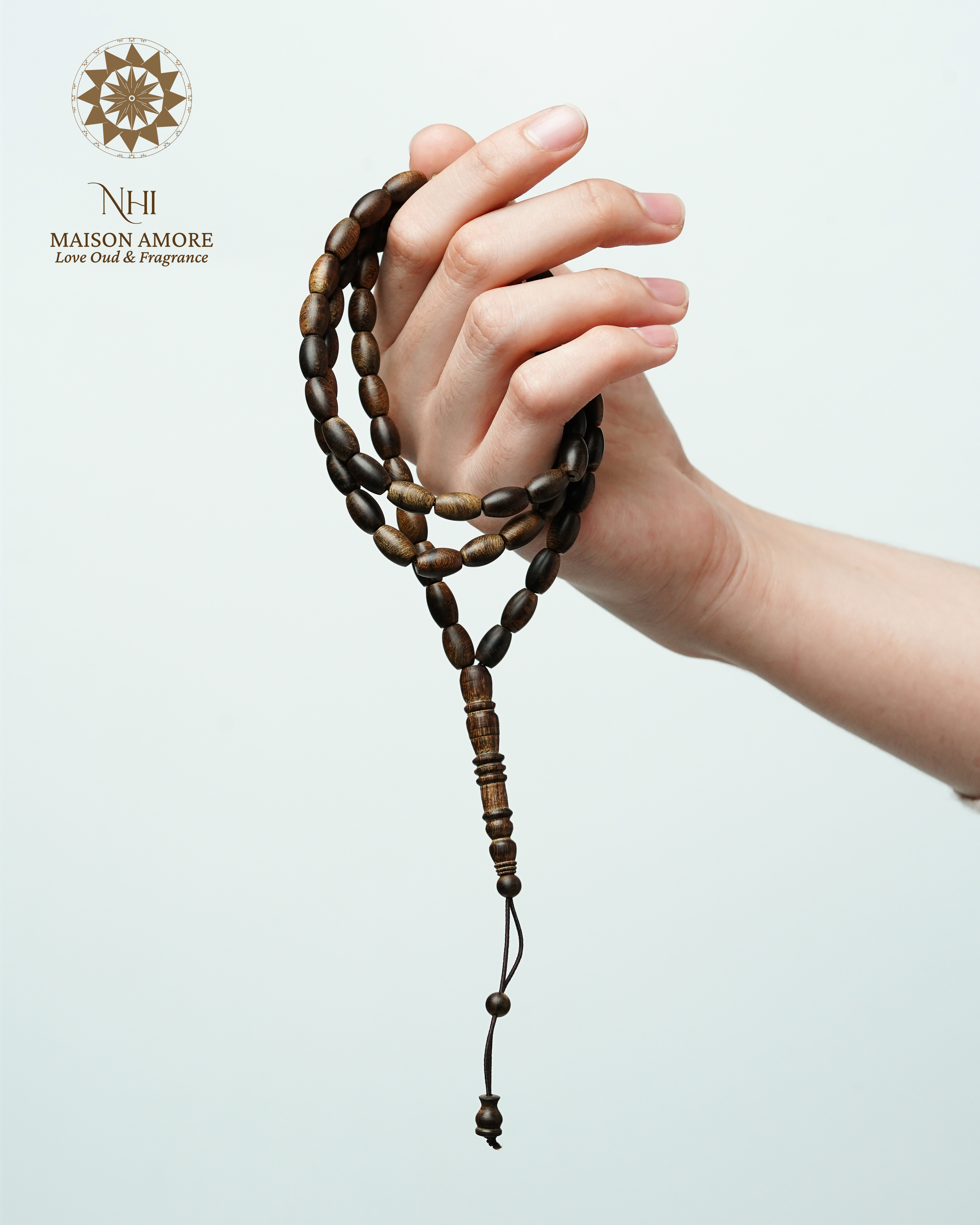 Natural Vietnamese Agarwood Tasbih – 67 Beads Oud Misbaha (17 Grams)