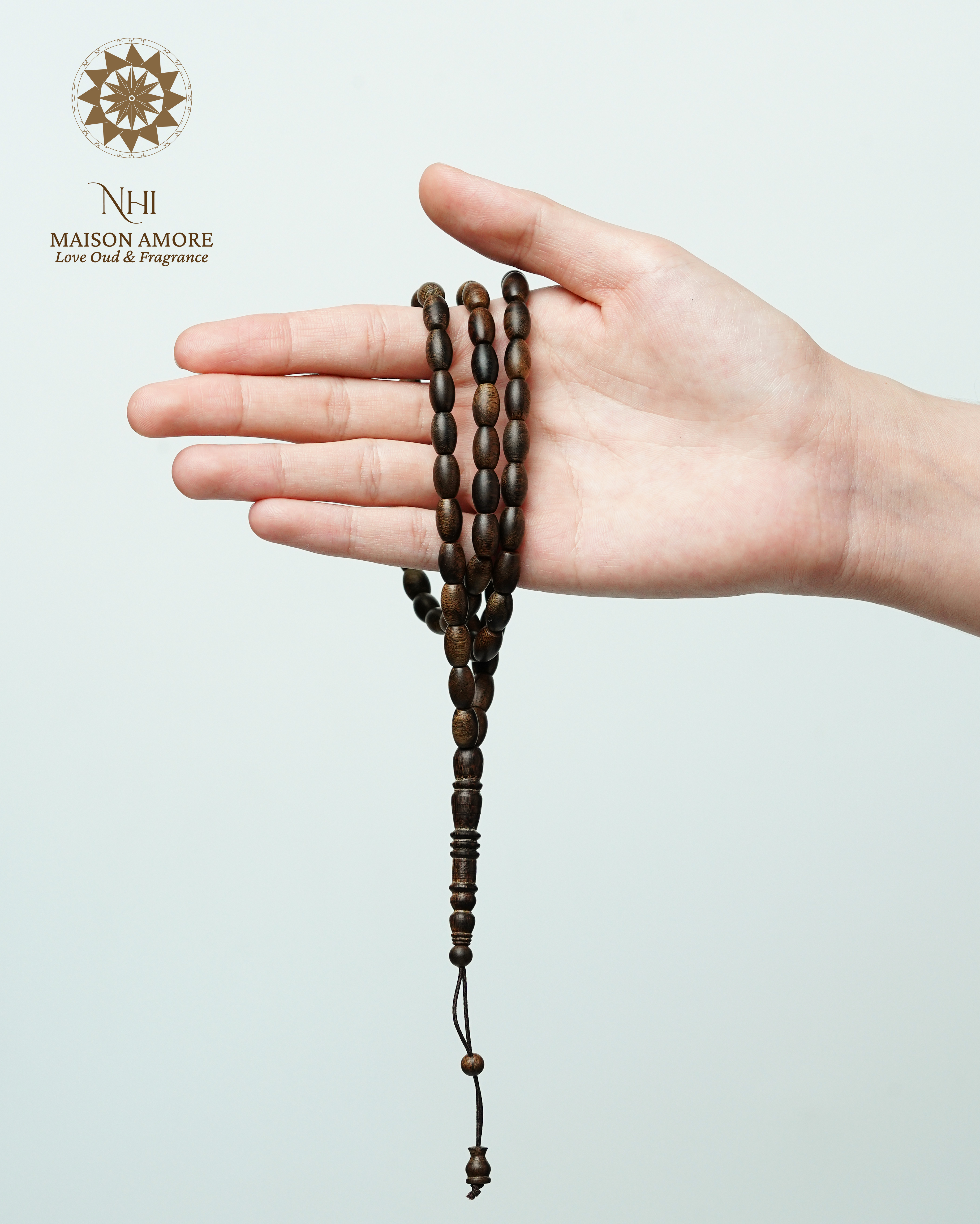 Natural Vietnamese Agarwood Tasbih – 67 Beads Oud Misbaha (17 Grams)