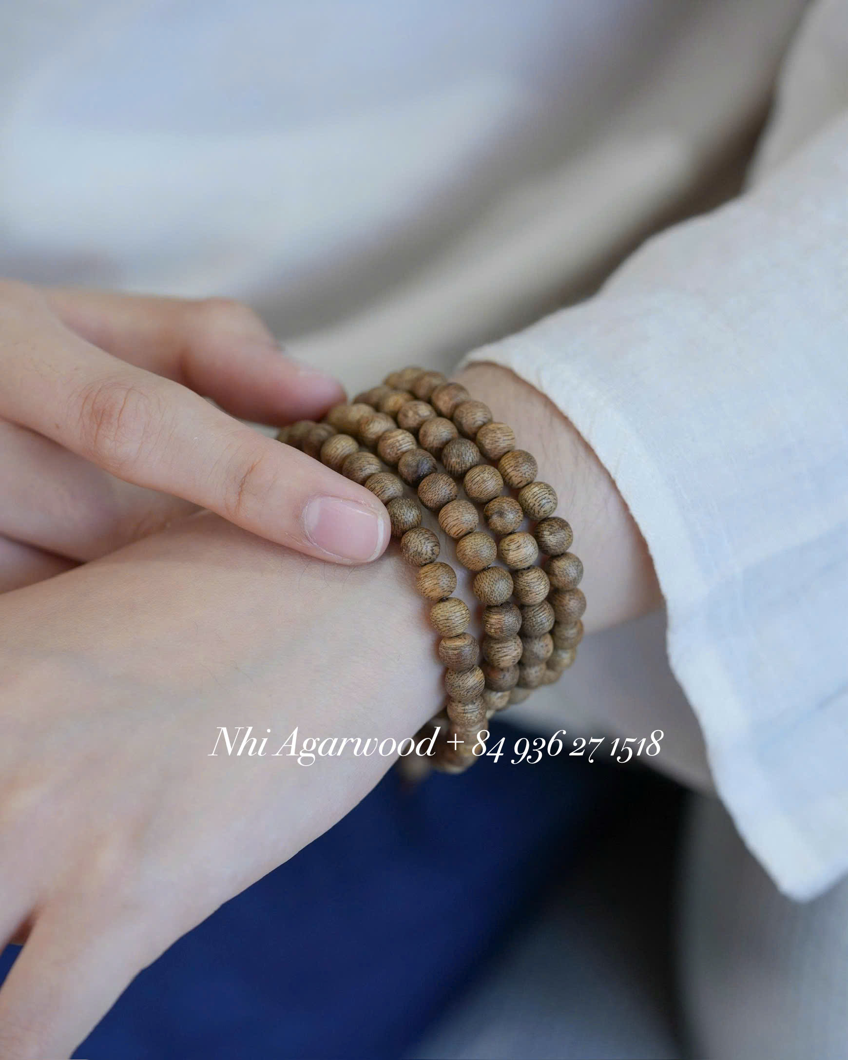 108 Beads Agarwood Bracelet – “Banh” Agarwood&nbsp; (6mm Oud Bracelet)