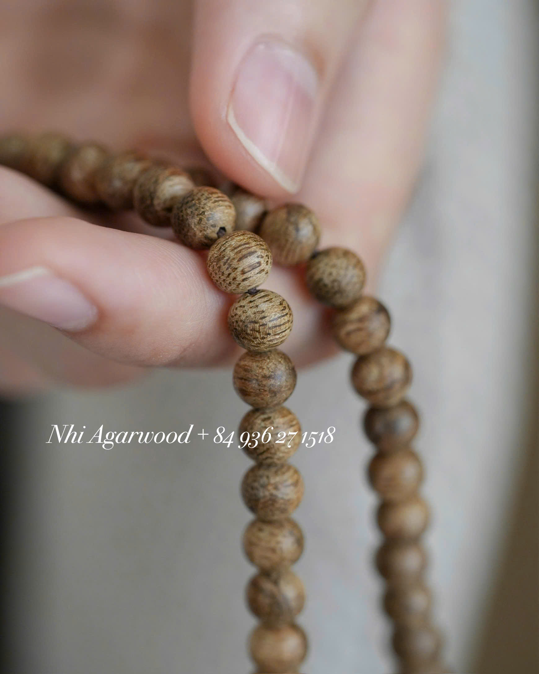 108 Beads Agarwood Bracelet – “Banh” Agarwood&nbsp; (6mm Oud Bracelet)
