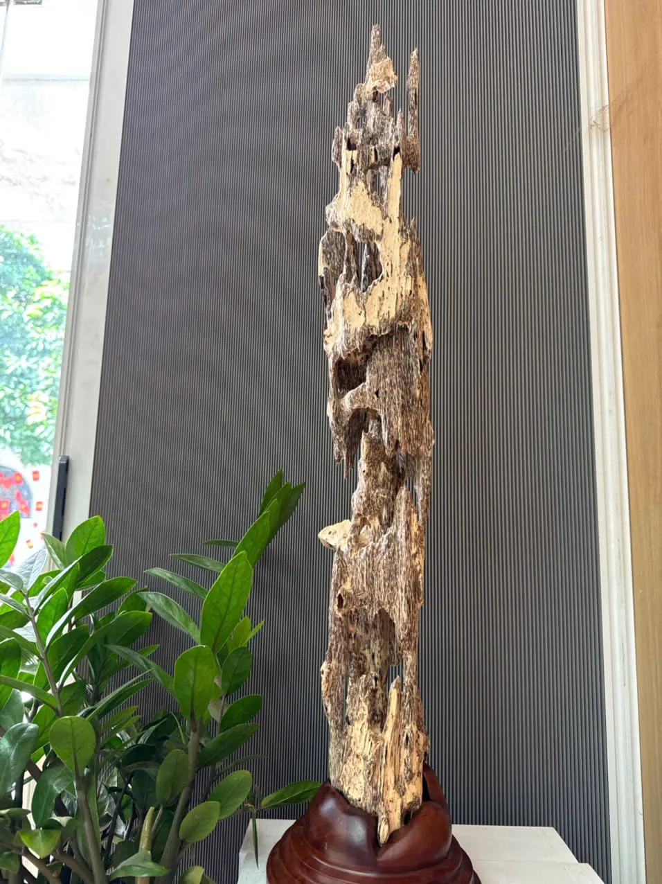 Natural Agarwood Sculpture – 86cm Premium Oud Decorative Block – Maison Amore