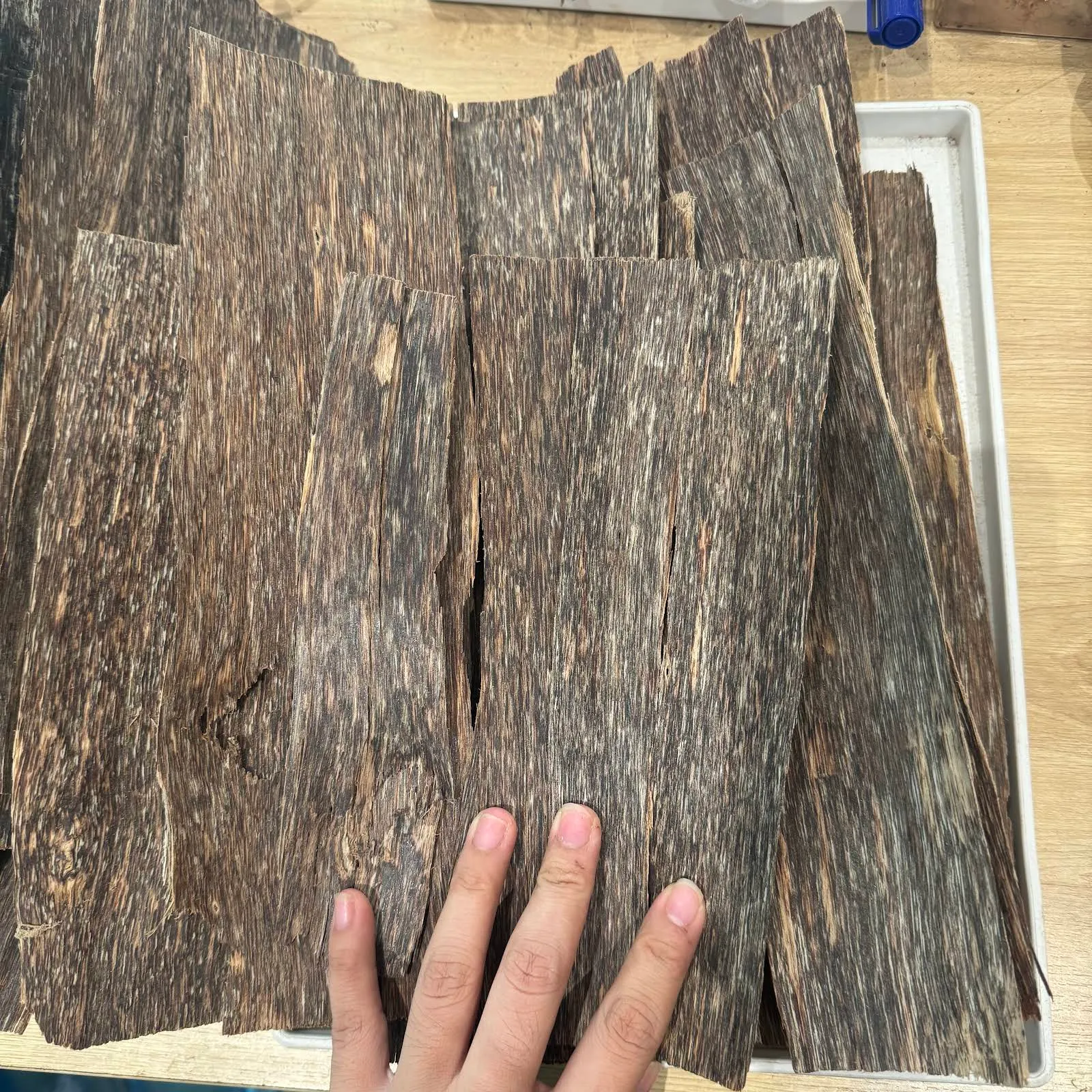 Premium Flat Agarwood Chips – One-Side Oil Vietnamese Oud (VIP Grade)