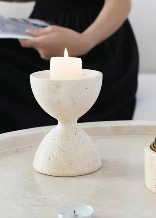 Luxury Natural Stone Oud Burner with Brass Dome Lid